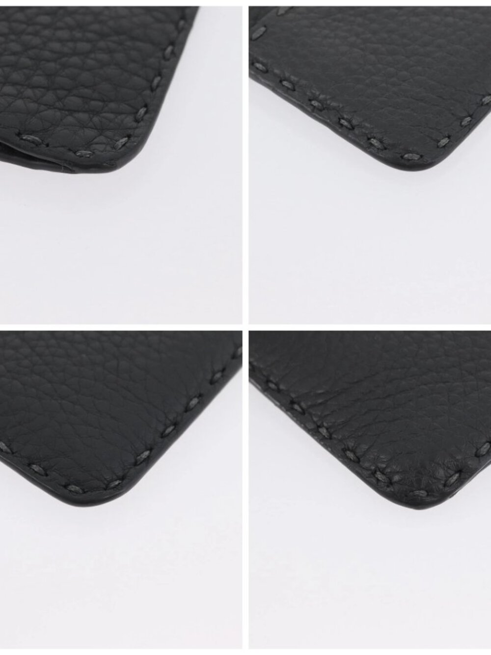 FENDI Coin Purse Leather Gray Silver - Picture 14 of 16
